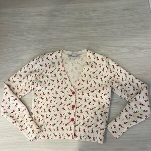 Zara Floral Cardigan Sweater